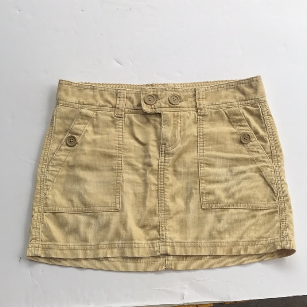 Vintage Abercrombie Fitch Y2k Corduroy Schoolgirl Academia Clueless Mini Skirt 2 - Picture 3 of 15